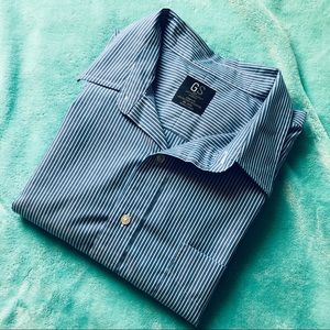 GS Blue Pinstripe Long Sleeve Classic Fit Shirt